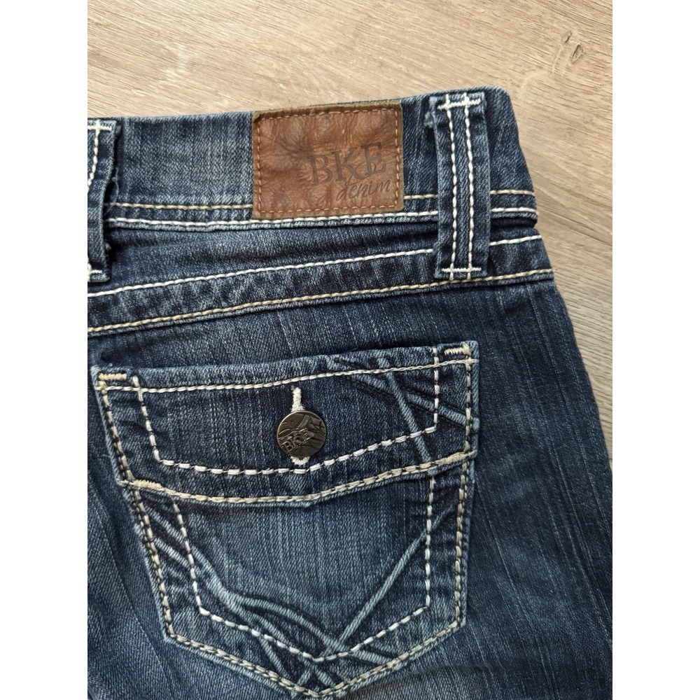 Buckle Women's Boot Cut Jeans - Dark Blue - Picture 6 of 10